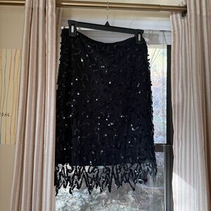 Betsey Johnson Sequined Evening MIDI Skirt